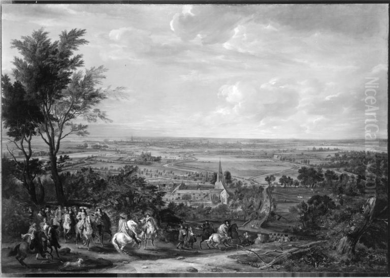 Die Eroberung von Lille, August 1667 Oil Painting by Adam Frans van der Meulen