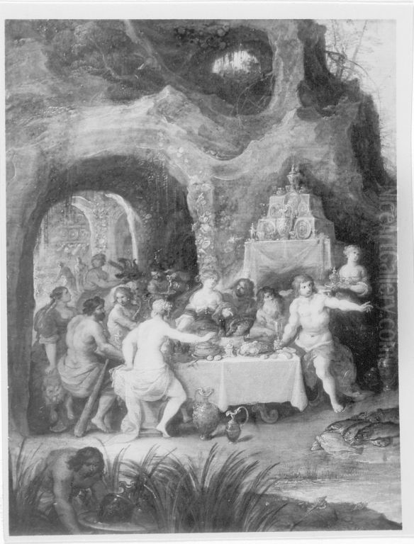 Gottermahl Oil Painting by Frans Francken the Younger