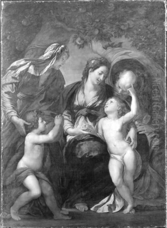 Heilige Familie Oil Painting by Giulio Cesare Procaccini