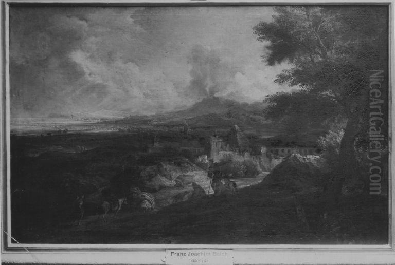 Italienische Landschaft Oil Painting by Franz Joachim Beich