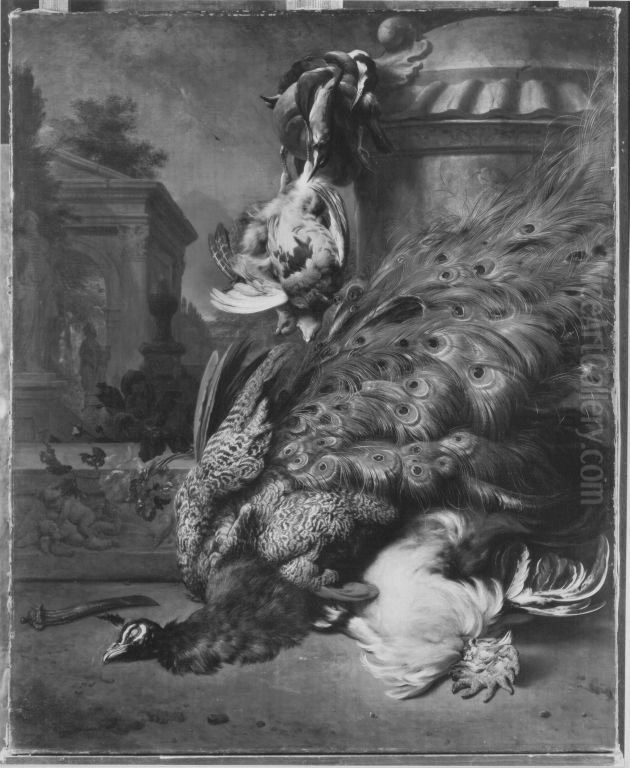 Jagdbeutestillleben mit Vogeln Oil Painting by Jan Weenix