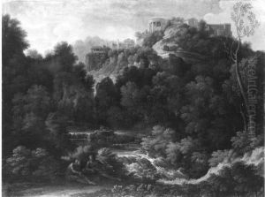 Landschaft mit Ansicht von Tivoli