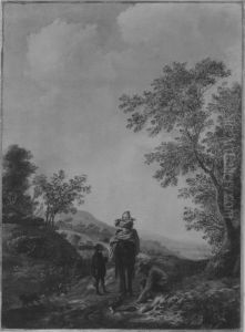 Landschaft mit Jagdgruppe