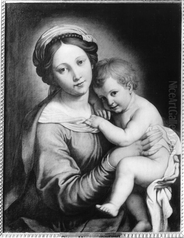 Maria mit dem Kinde Oil Painting by Pierre Mignard I
