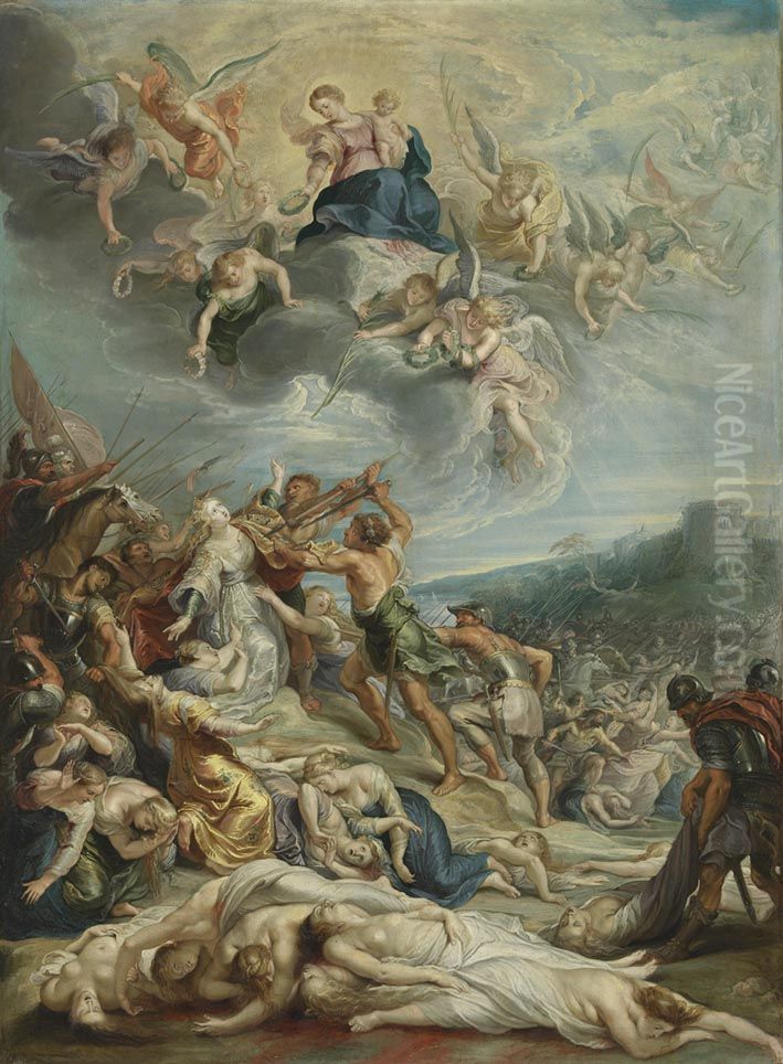 The Martyrdom of St. Ursula Oil Painting by Thomas Francken