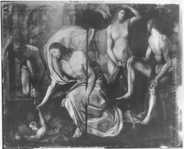 Hollenfahrt Christi Oil Painting by Girolamo da Treviso the Younger