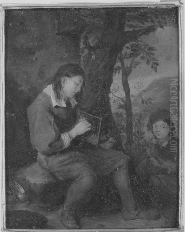 Kleine Vogelfanger Oil Painting by Jacob Toorenvliet