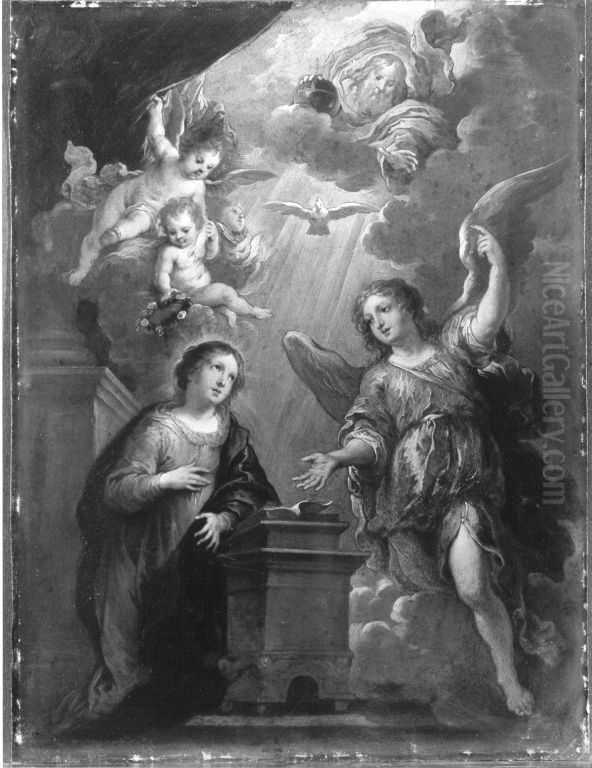 Verkundigung an Maria Oil Painting by Cornelis Schut