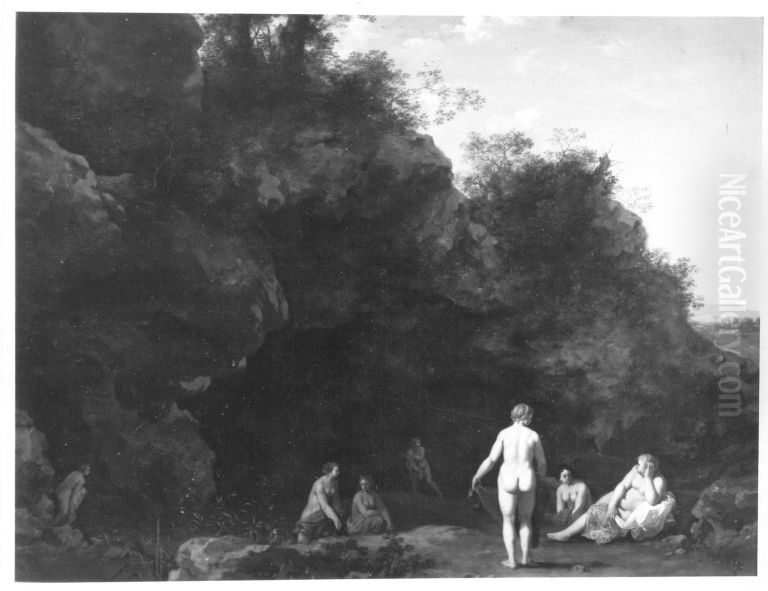 Ruhe nach dem Bade Oil Painting by Cornelius van Poelenburgh