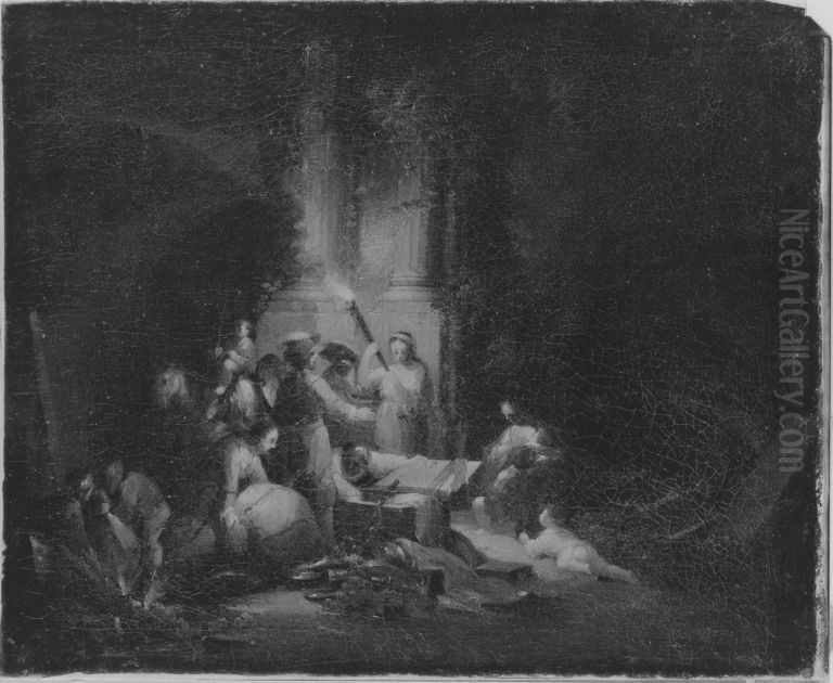 Zigeuner mit ihrer Beute Oil Painting by Johann Georg Trautmann