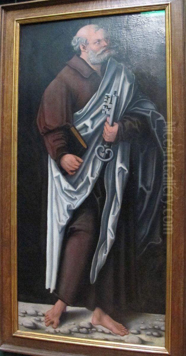 Saint Pierre (volet de retable) Oil Painting by Lucas Cranach the Elder