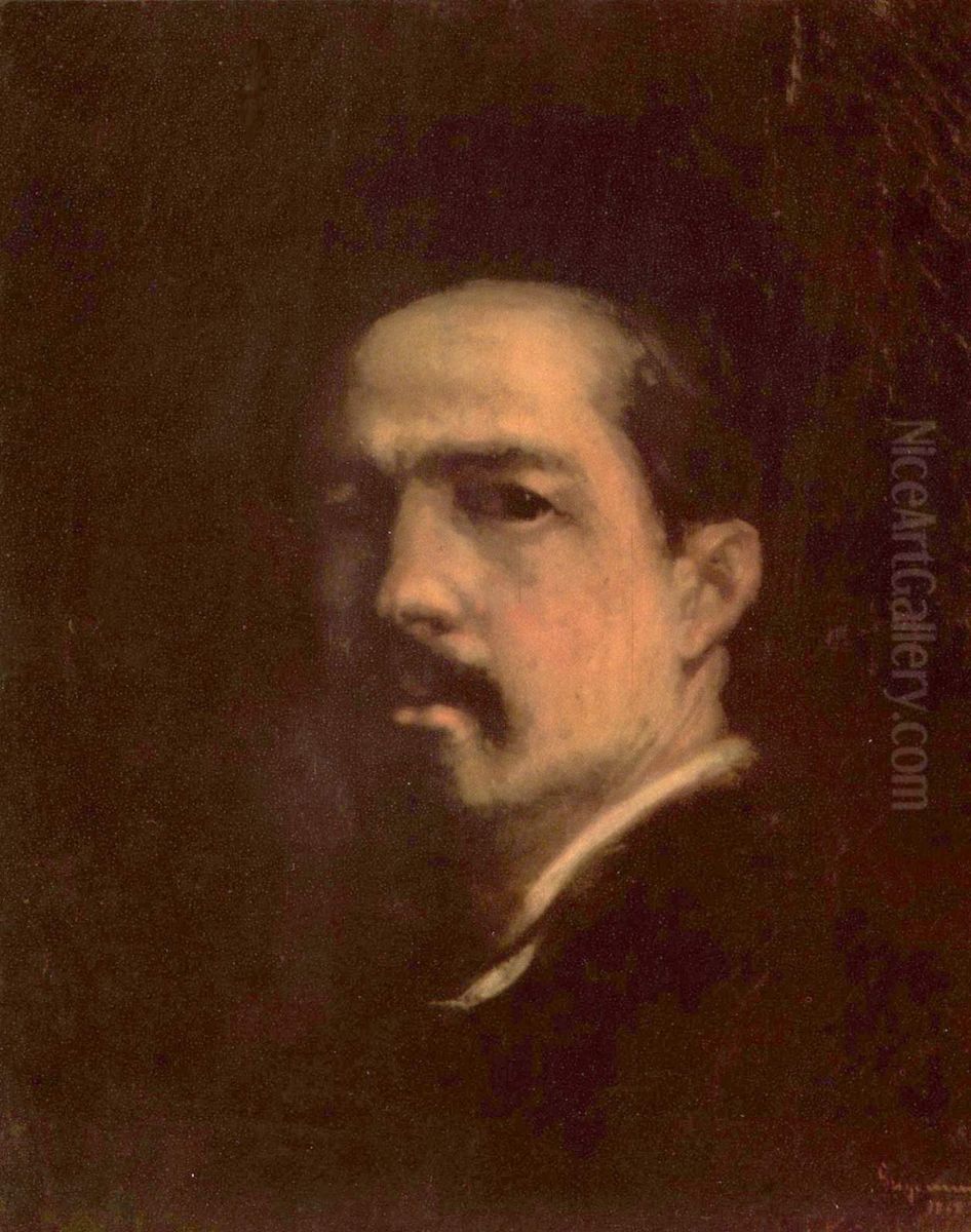 Selbstportrat Oil Painting by Nicolae Grigorescu