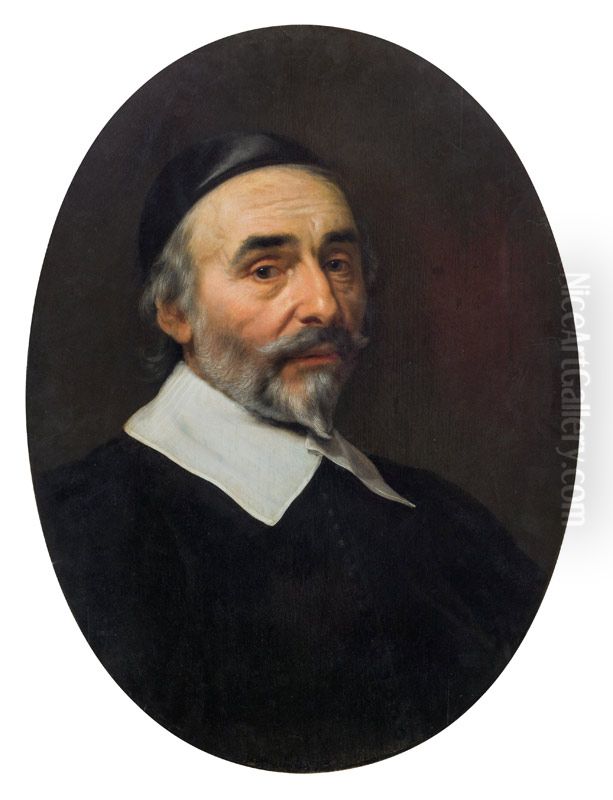 Portrait of a Man, perhaps Dammas Jansz. Pesser Oil Painting by Bartholomeus Van Der Helst