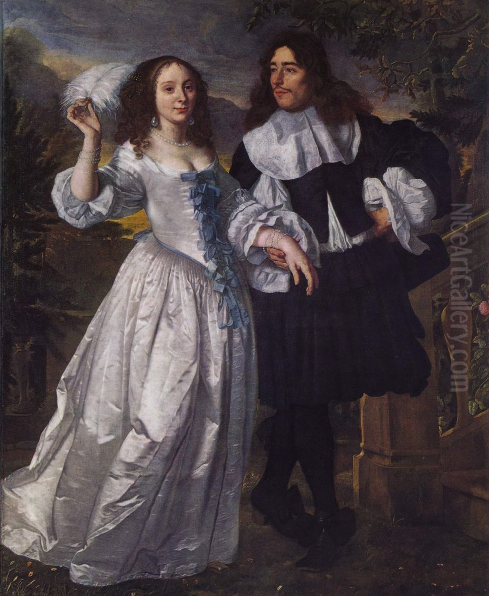 Portrat eines Patrizierpaares Oil Painting by Bartholomeus Van Der Helst