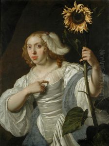 Portrait of a Lady with a Sunflower