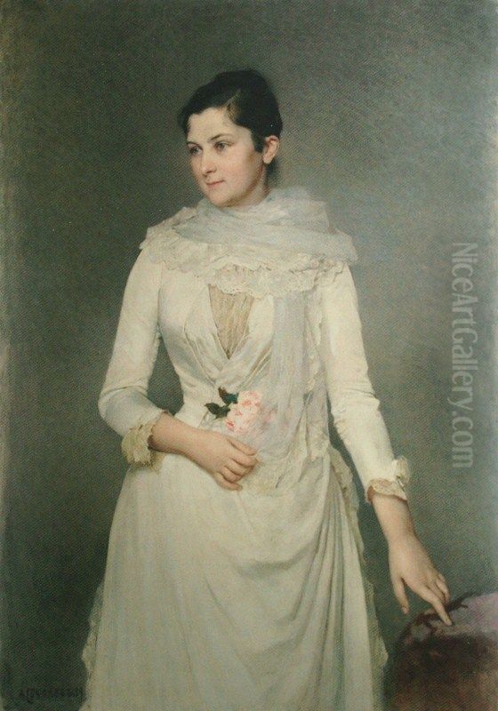 <<Portret grafini Varvary Nikolaevny Bobrinskoj>> Oil Painting by Aleksandr Petrovic Sokolov