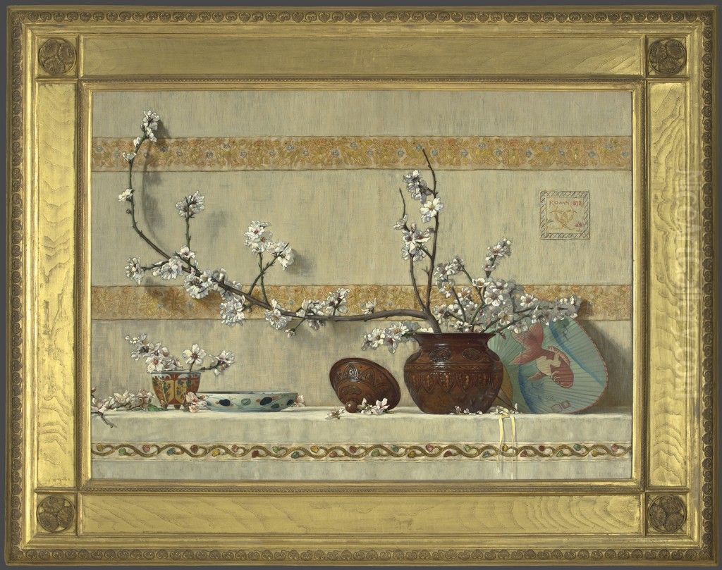 Quince Blossoms Oil Painting by Charles Caryl Coleman