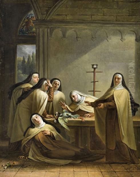 Vert-Vert Oil Painting by Auguste Couder