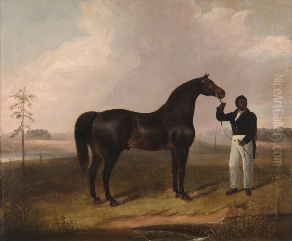 Sir Archy by Diomed out of Castianira Oil Painting by Alvan Fisher