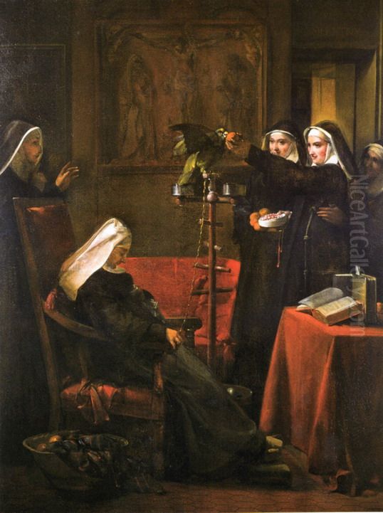 Vert-Vert Oil Painting by Francois Marius Granet