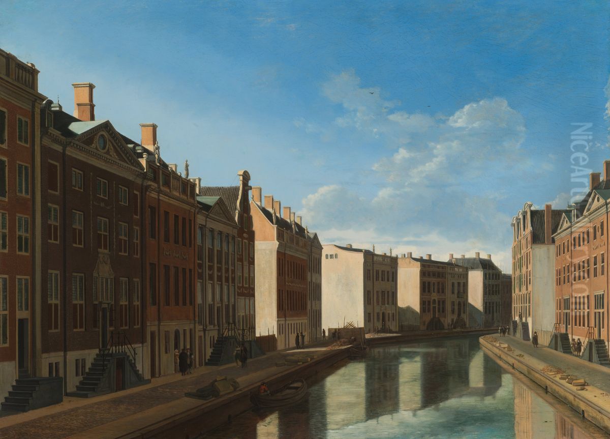 View of the Golden Bend in the Herengracht Oil Painting by Gerrit Adriaenszoon Berckheyde