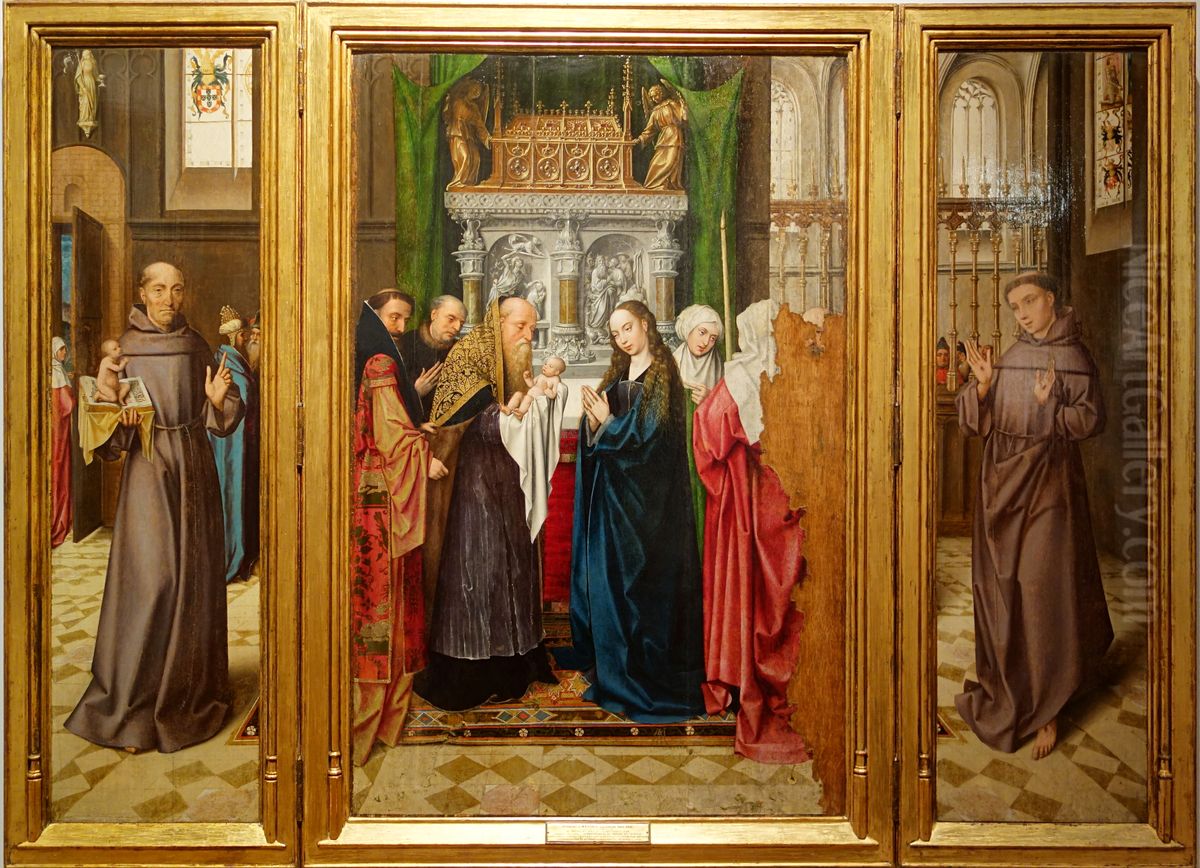 Apresentacao do Menino no Templo, Santo Antonio e Sao Francisco Oil Painting by Goswin van der Weyden