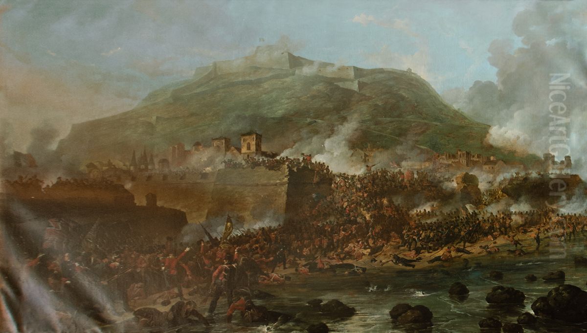 The Storming of San Sebastian Oil Painting by Denis Dighton