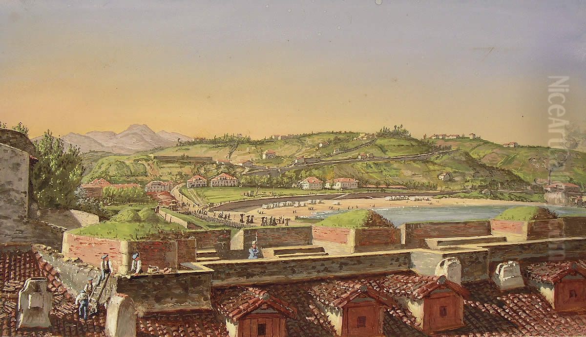Donostia - San Sebastian Oil Painting by Didier Petit de Meurville