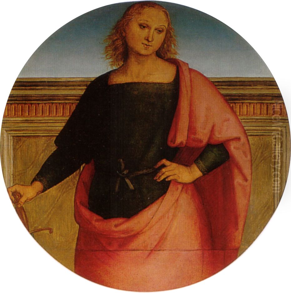 Young Saint with a Sword Oil Painting by Pietro Vannucci Perugino