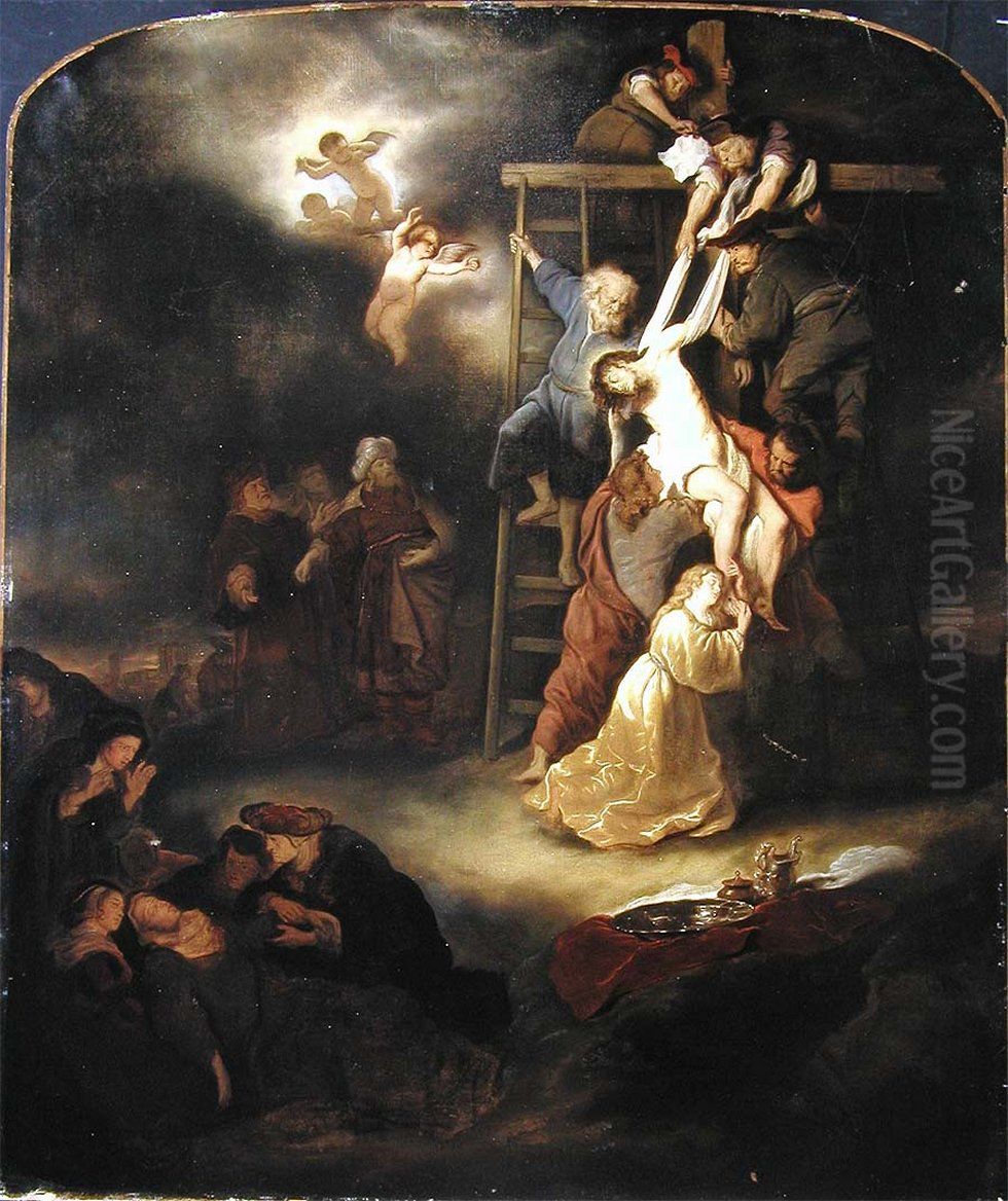 The Deposition Oil Painting by Salomon Koninck