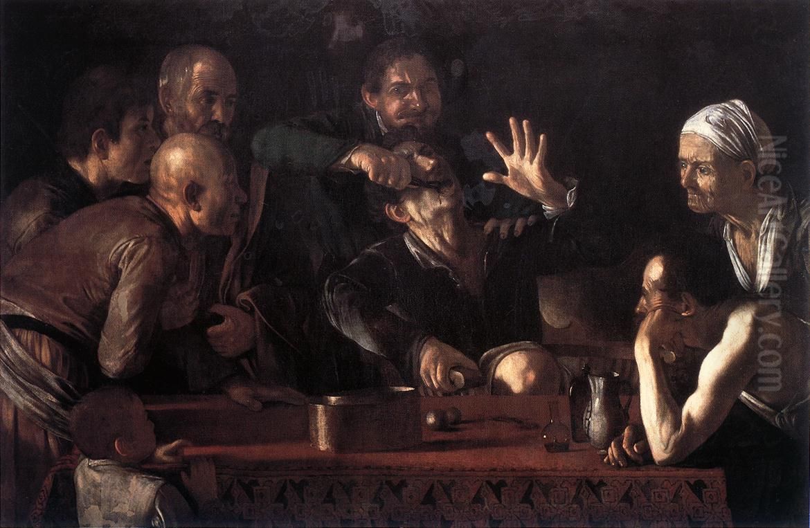 The Toothpuller Oil Painting by Caravaggio