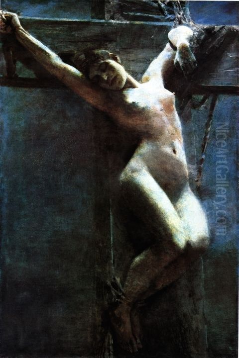 Im Mondschein Oil Painting by Albert von Keller