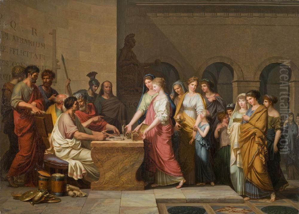 Generosite des dames romaines Oil Painting by Louis Gauffier