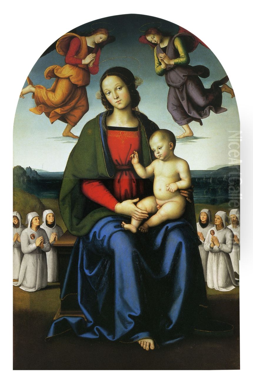 Madonna with child Oil Painting by Pietro Vannucci Perugino