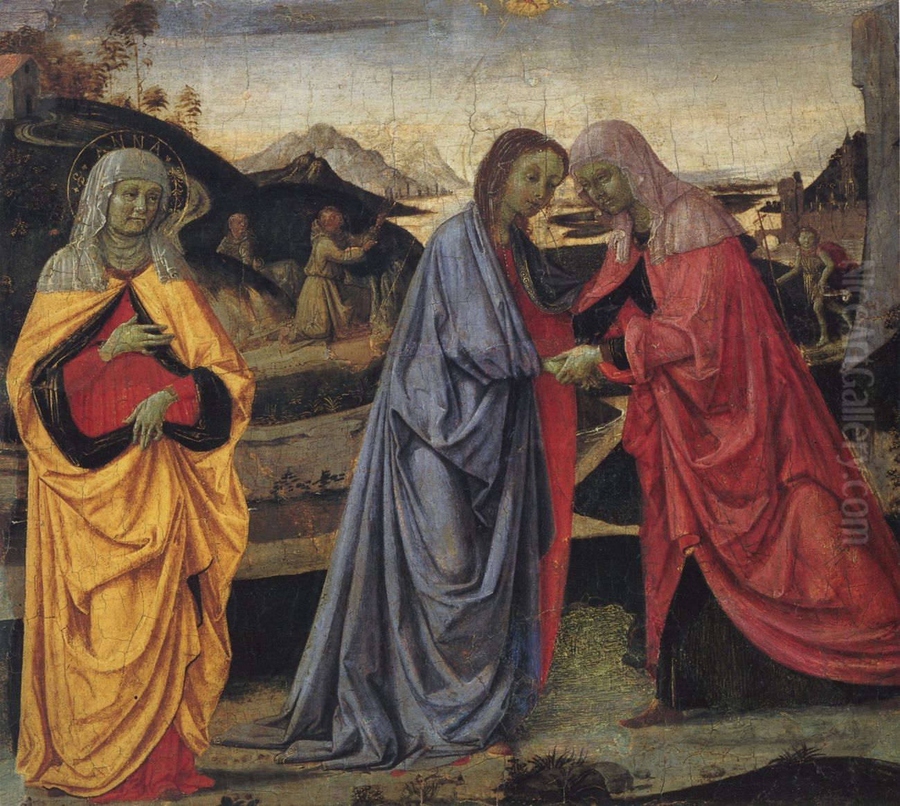 The Visitation Oil Painting by Pietro Vannucci Perugino