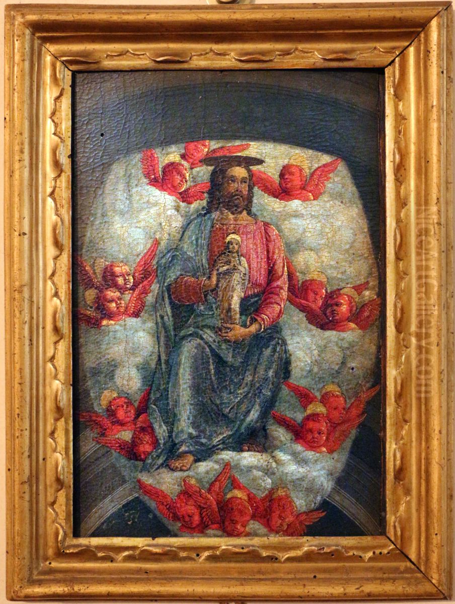 Christ with the soul of the Virgin Oil Painting by Andrea Mantegna
