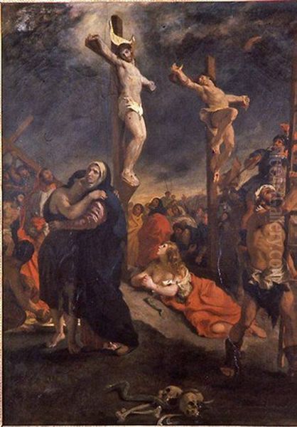 Le Christ sur la croix Oil Painting by Eugene Delacroix