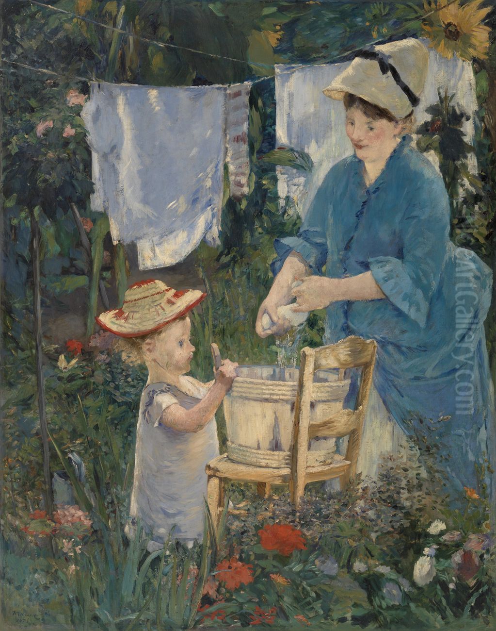 Laundry (Le Linge) Oil Painting by Edouard Manet