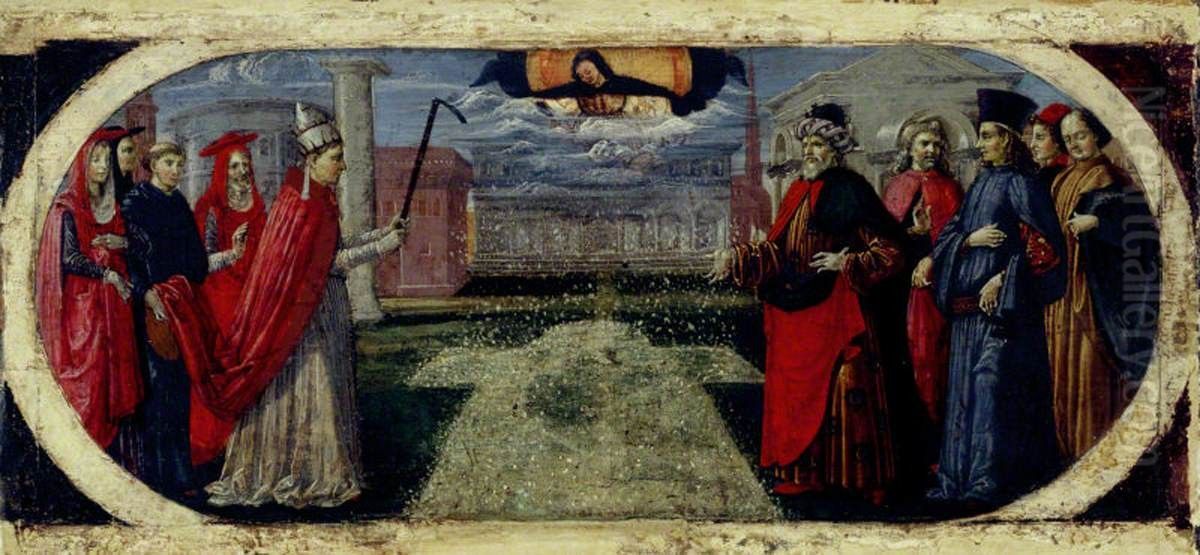 The Miraculous Founding of Santa Maria Maggiore in Rome Oil Painting by Pietro Vannucci Perugino