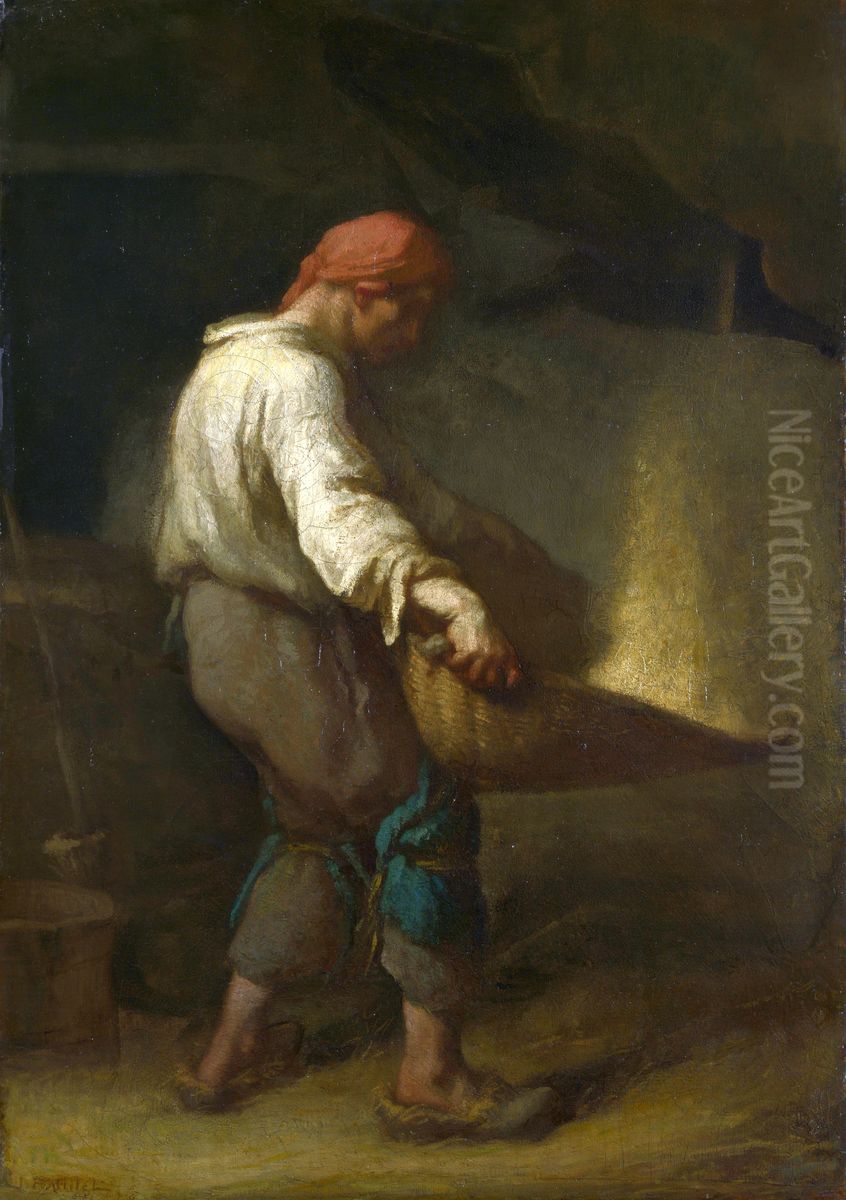 Un vanneur Oil Painting by Jean-Francois Millet