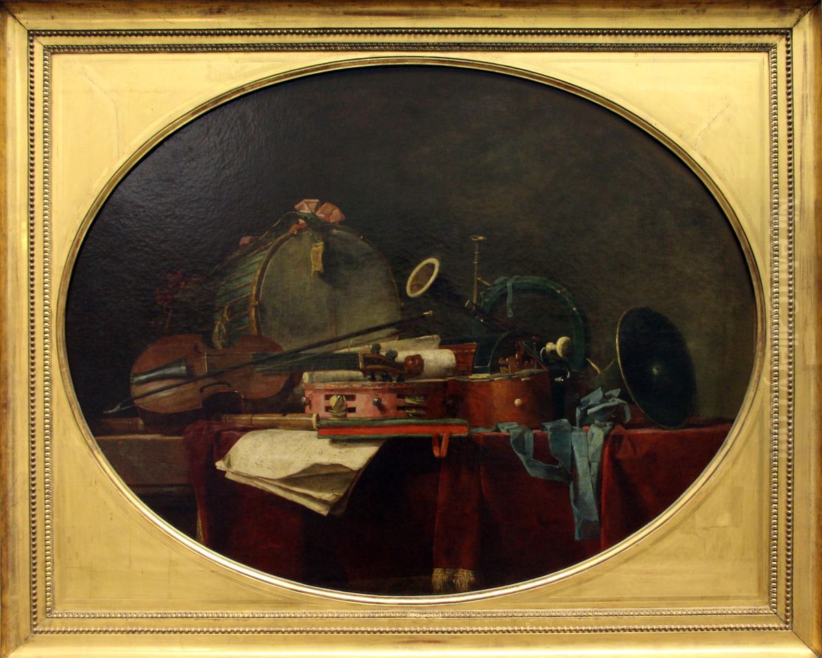 The Attributes of Civilian Music Oil Painting by Jean-Baptiste-Simeon Chardin