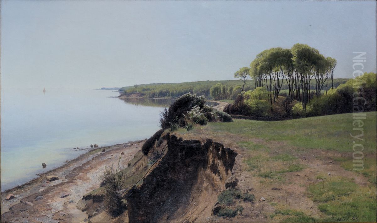 The Trees Serving as Navigation Mark at Moesgard Oil Painting by Janus Andreas Bartholin La Cour