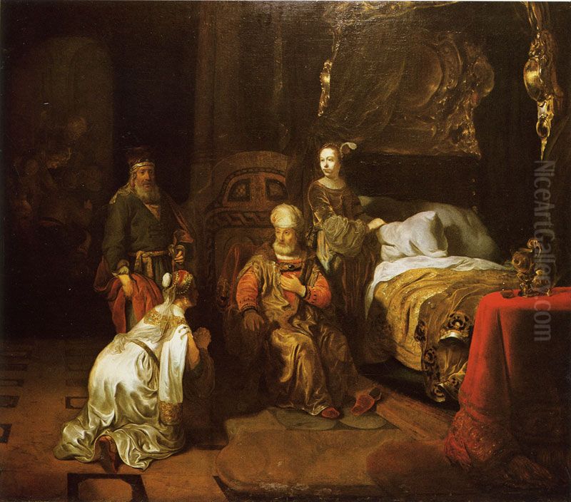 David Promises Bathsheba that Solomon will be his Successor Oil Painting by Gerbrand Van Den Eeckhout