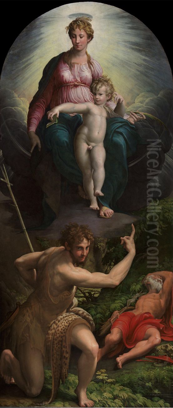 The Vision of St Jerome Oil Painting by Parmigianino
