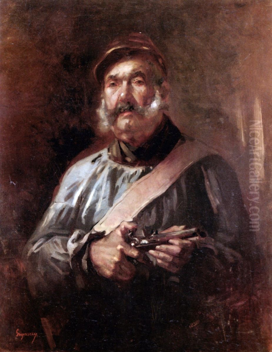 Paznicul de la Chailly Oil Painting by Nicolae Grigorescu