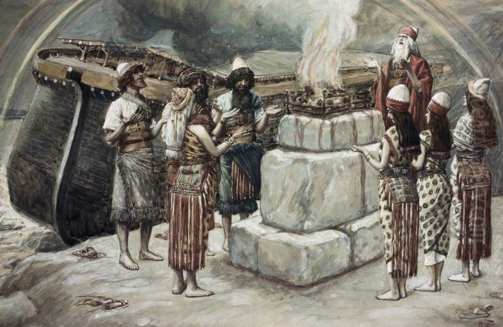 Noah's Sacrifice Oil Painting by James Jacques Joseph Tissot