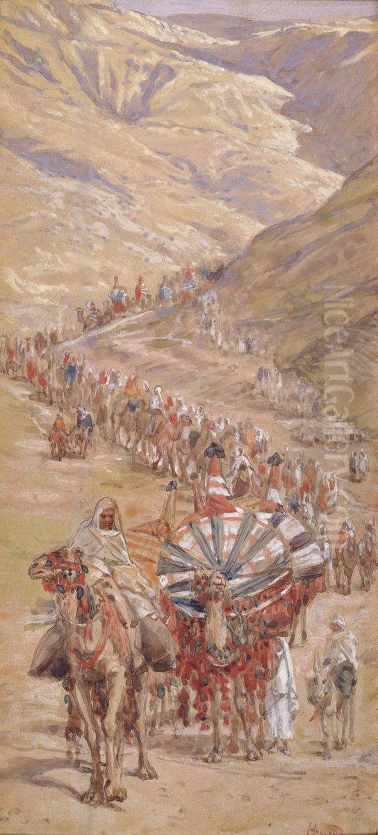 The Caravan of Abram Oil Painting by James Jacques Joseph Tissot