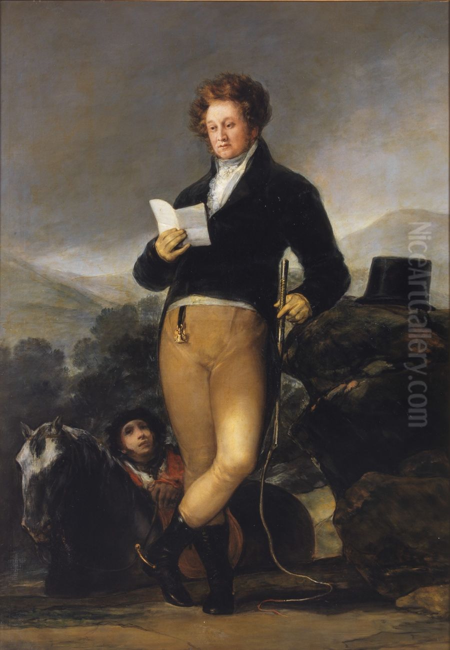 Portrait ofFrancisco Tellez-Giron, 10th Duke de Osuna(1785-1820) Oil Painting by Francisco Goya Fuendetodos