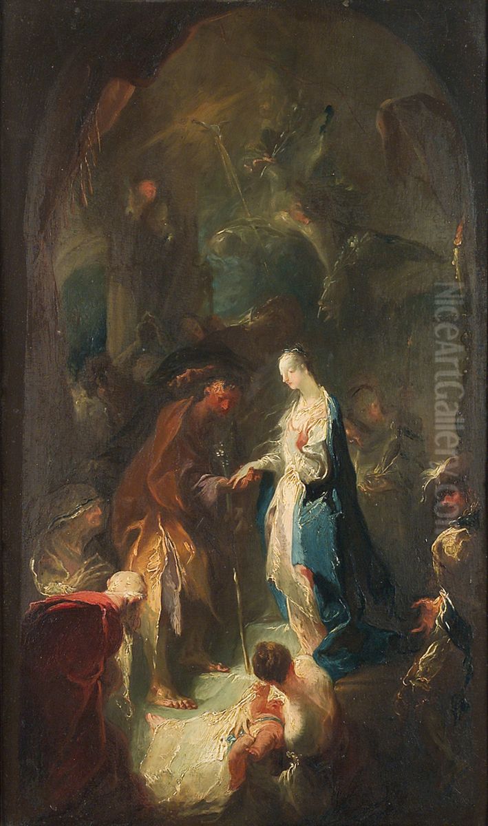 The Marriage of the Virgin Oil Painting by Franz Anton Maulbertsch