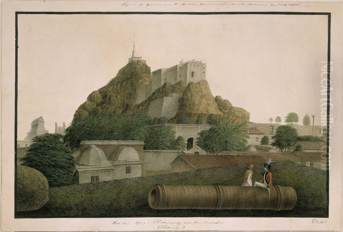 Det hoie Bjerg i Trichenapoly Oil Painting by Peter Anker